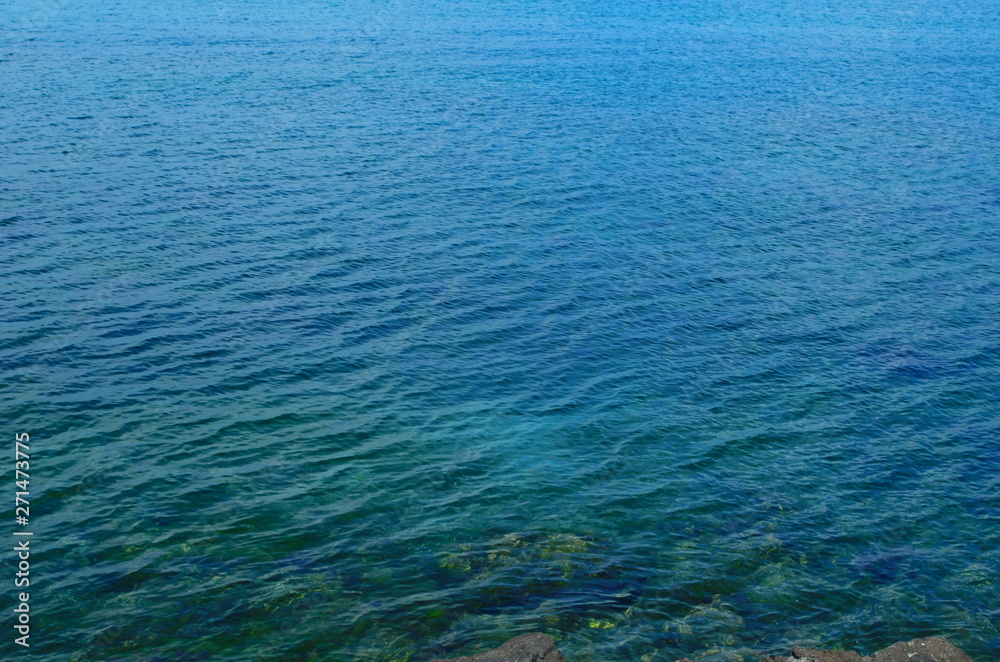 Crystal blue Black Sea in Bulgaria Nessebar island Crystal blue Black Sea in Bulgaria Nessebar island