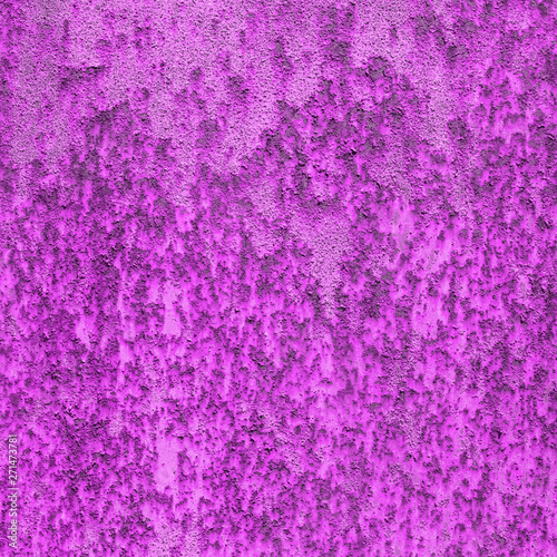 Rusty old pink neon color painted metal background.