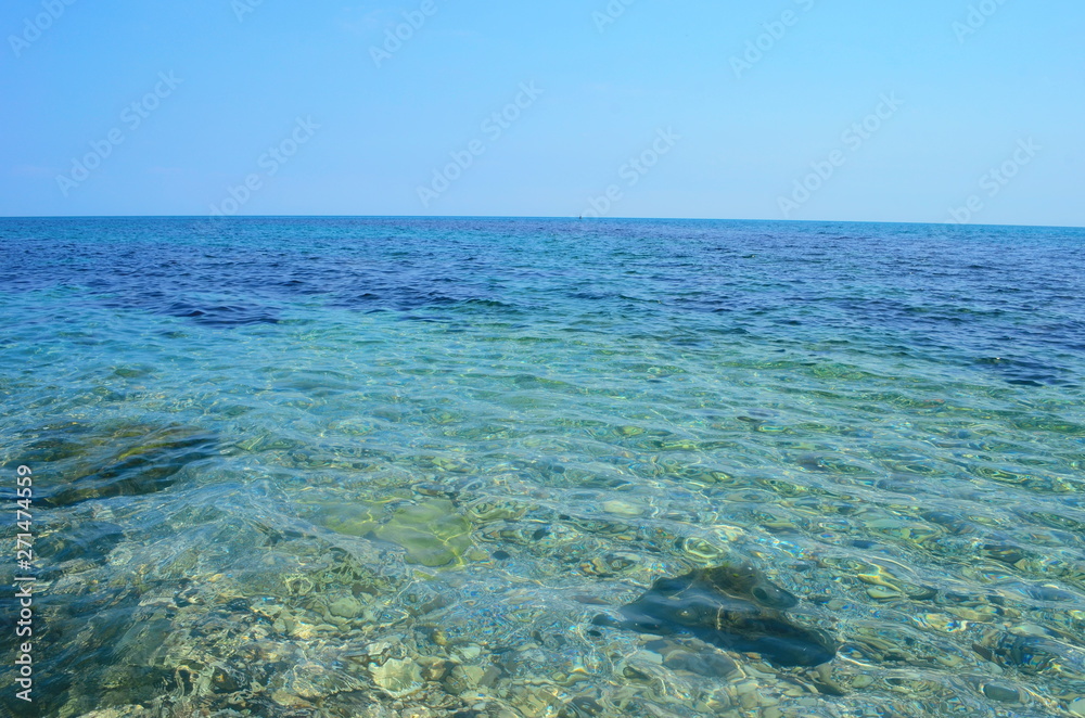 Crystal blue Black Sea in Bulgaria Nessebar island Crystal blue Black Sea in Bulgaria Nessebar island