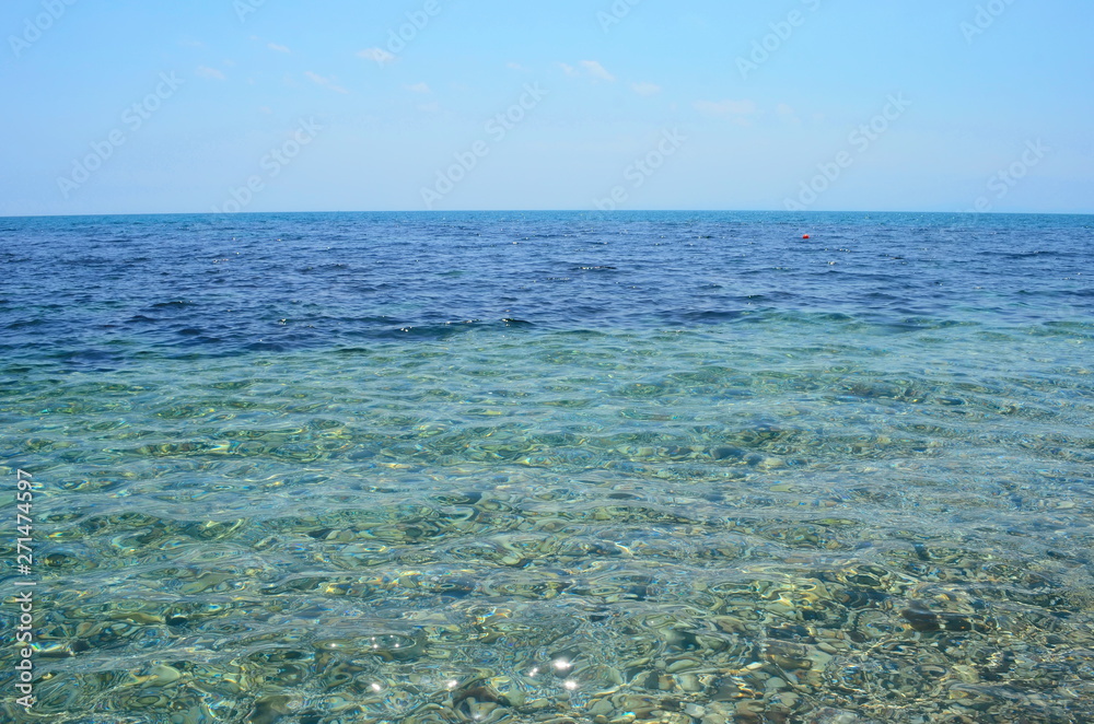 Crystal blue Black Sea in Bulgaria Nessebar island Crystal blue Black Sea in Bulgaria Nessebar island
