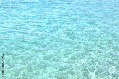 Beautiful natural background with perfectly clear sea water