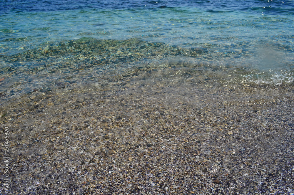 Crystal blue Black Sea in Bulgaria Nessebar island Crystal blue Black Sea in Bulgaria Nessebar island