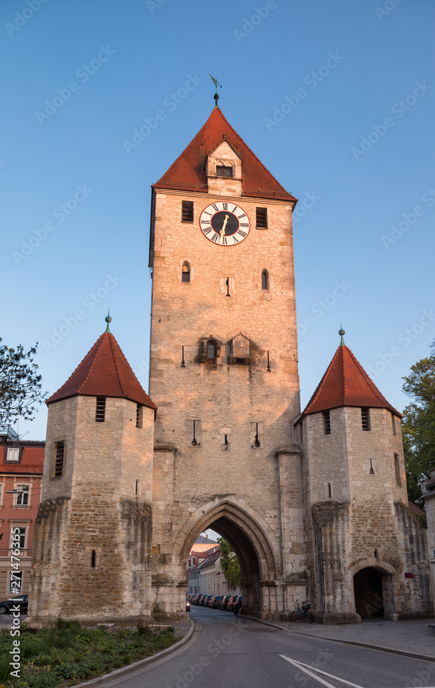 Ostentor East town gate Regensburg Bavaria Germany