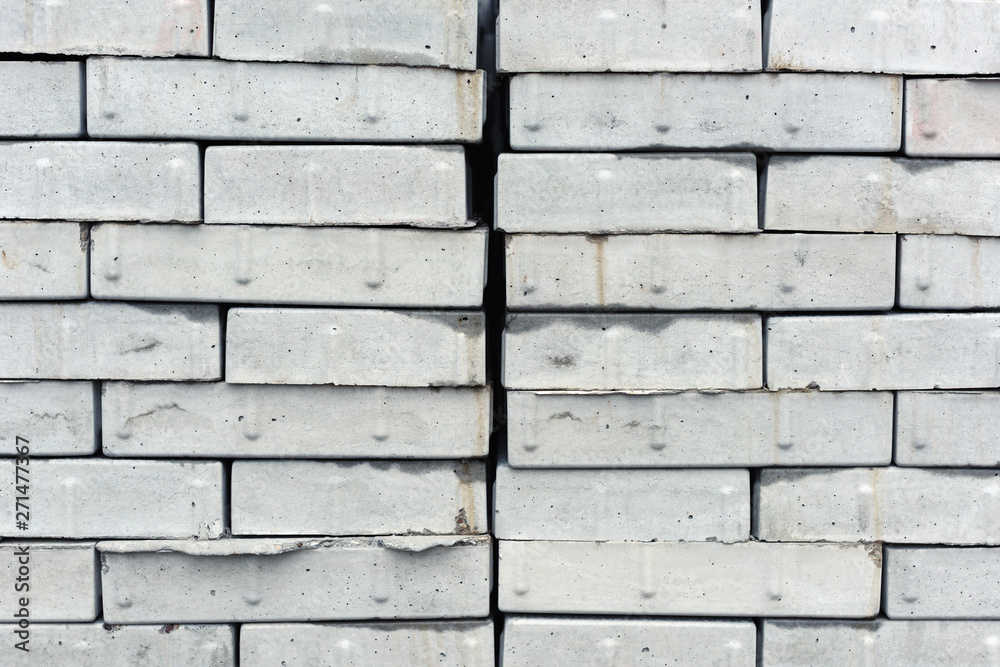 Obraz premium Stacked concrete bricks