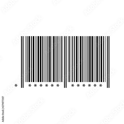 Barcode icon. Vector illustration of symbol isolated on white background. - Vector