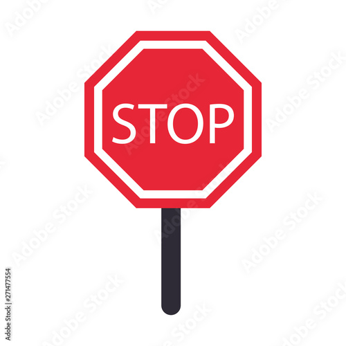 stop sign icon cartoon isolated