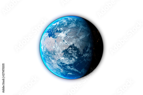 planet earth isolated on black background  3d render. Elements of this image furnished by nasas