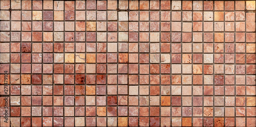 Obraz na płótnie Travertine tile ceramic, mosaic square design seamless texture