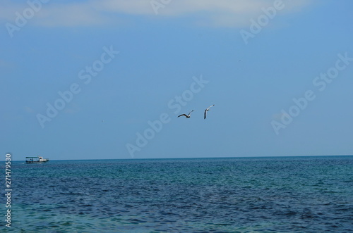 Crystal blue Black Sea in Bulgaria Nessebar island