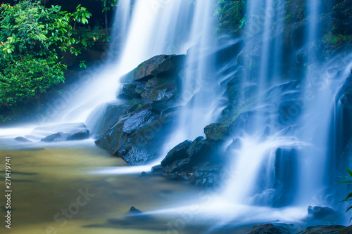 Pure tropical waterfall in springtime.