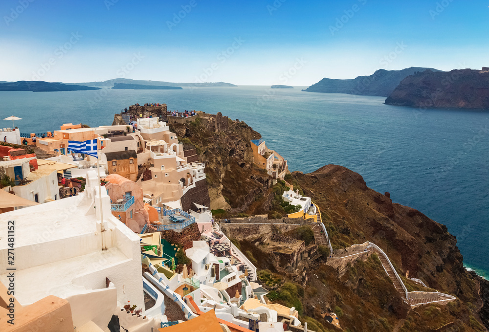 View of the city of Oia on the island of Santorini in Greece