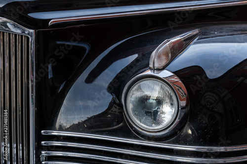 Close up details of vintage soviet limousine ZIS-110