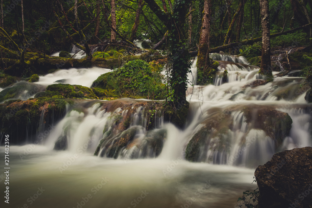 Waterfalls of Andoin, Alava, Basque Country Waterfalls of Andoin, Alava, Basque Country