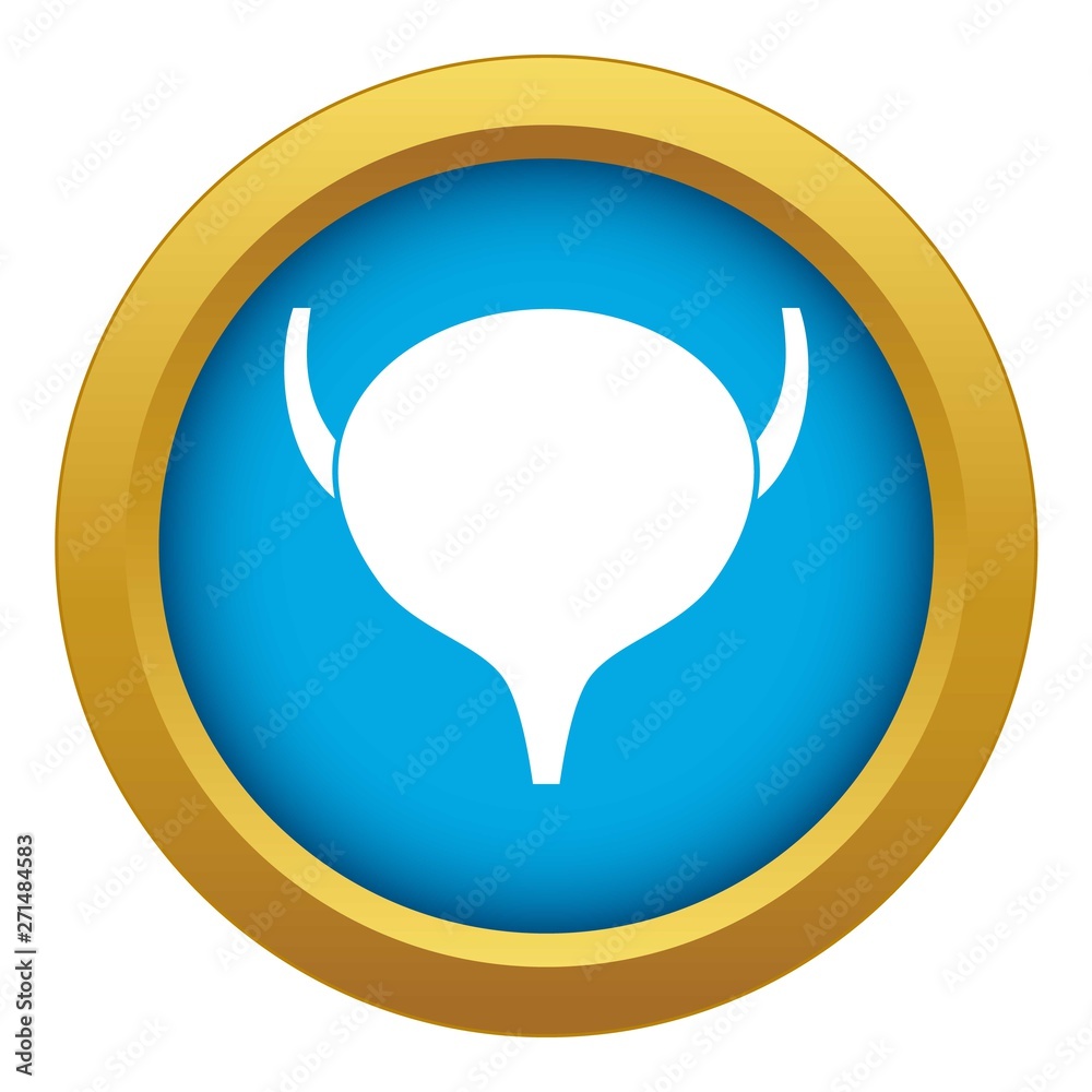 Bladder icon blue vector isolated on white background for any design Bladder icon blue vector isolated on white background for any design