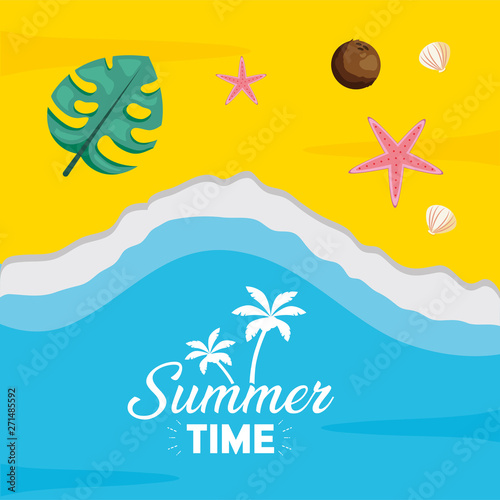 summer time holiday beach poster