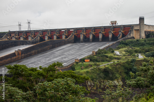 Vista da barragem de Itaipu  a maior hidroeletrica do mundo, Foz do IGuaçu Brasil photo