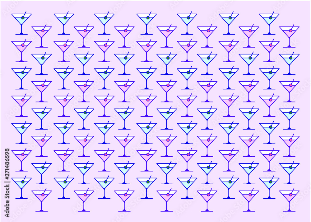 Cocktail drink pattern