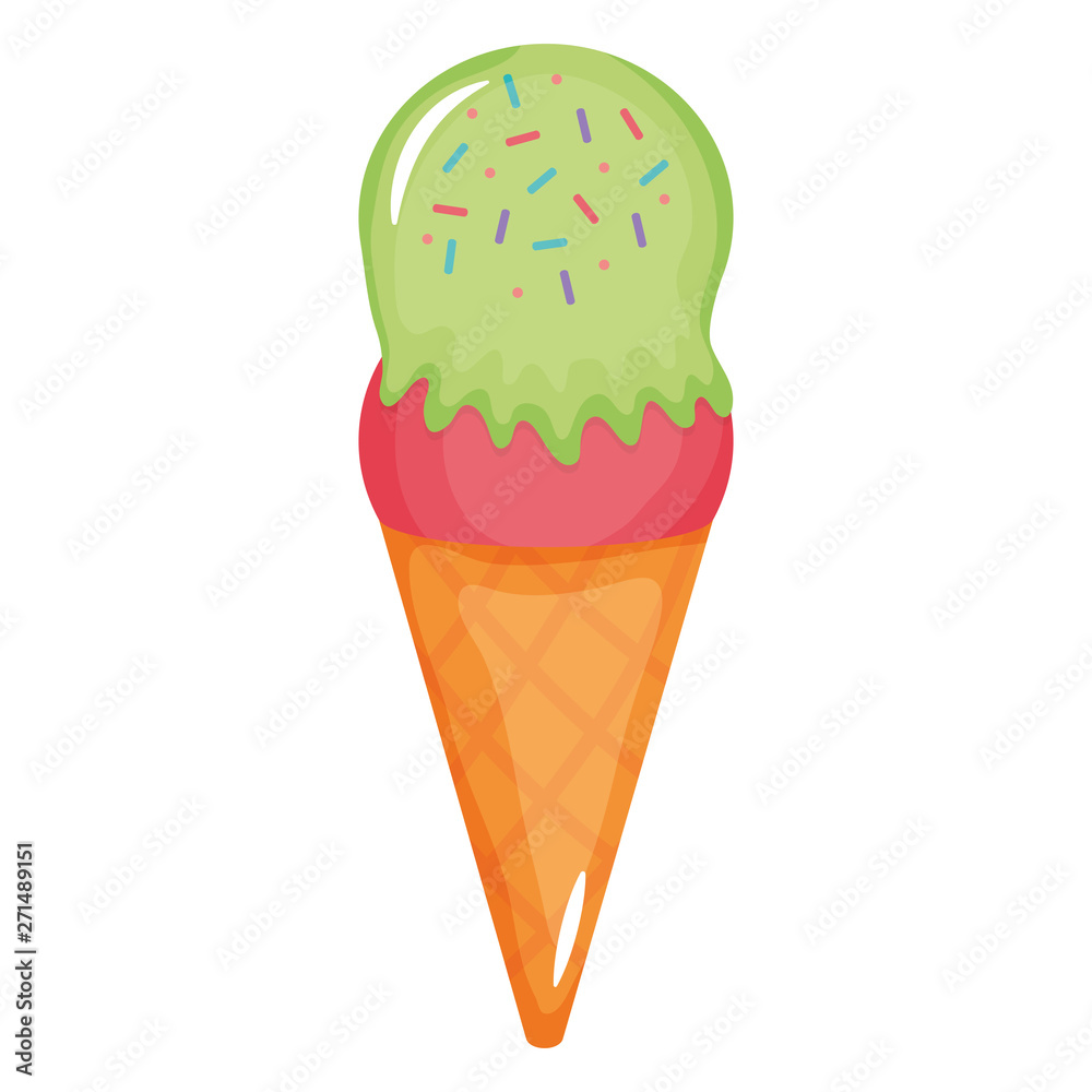delicious ice cream cone icon