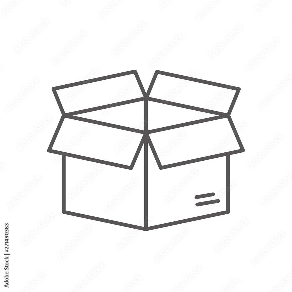 Open box line icon. box icon isolated on white background from essentials collection. box icon trendy and modern box symbol for logo, web, app, UI. Open box line icon. box icon isolated on white background from essentials collection. box icon trendy and modern box symbol for logo, web, app, UI.