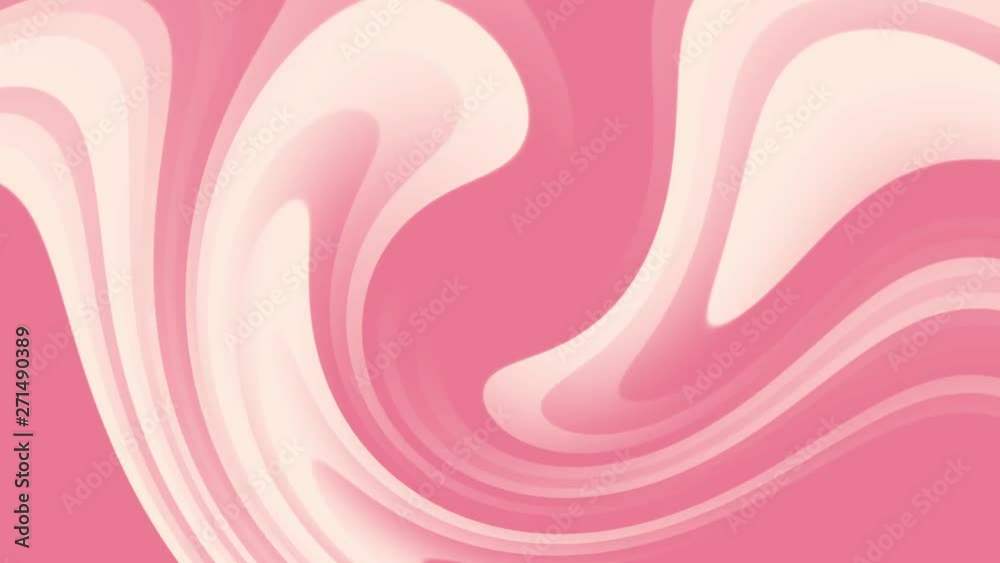 4k abstract background animation of curved white and pink moving stripes. Looped animation.