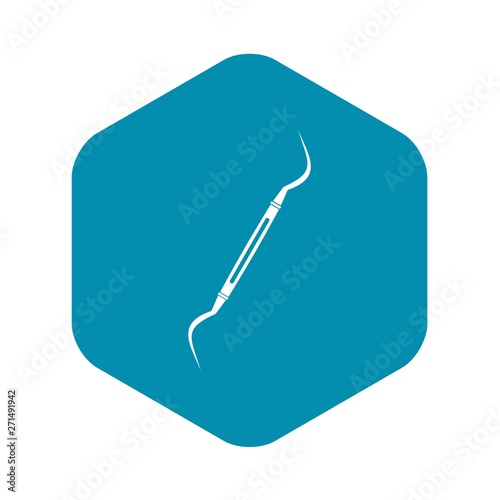 Dental instrument, probe icon. Simple illustration of dental instrument, probe vector icon for web