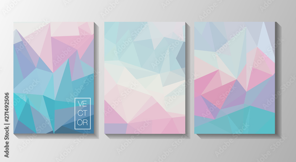 Abstract triangle vector backgrounds. Elements for your website or presentation. Triangular poly illustration design