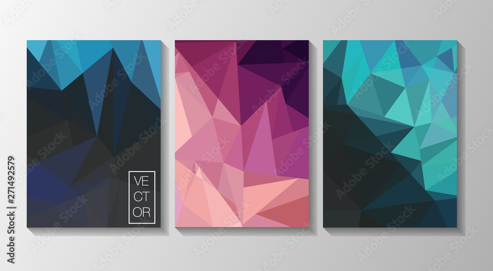 Fototapeta premium Abstract triangle vector backgrounds. Elements for your website or presentation. Triangular poly illustration design