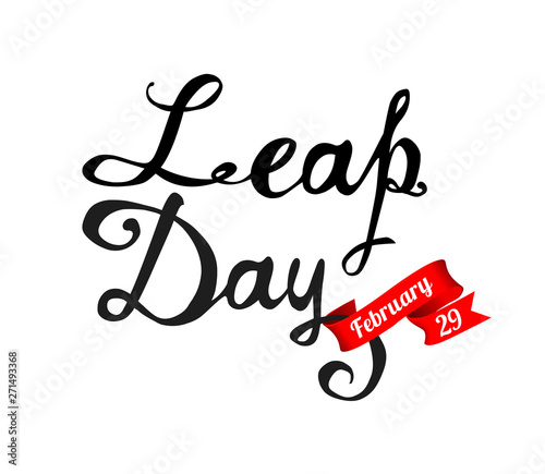 LEAP DAY. February 29. Vector