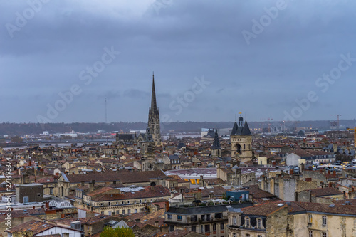 Cathedrale Saint Andre and Pey Berland Tower in Bordeaux  France