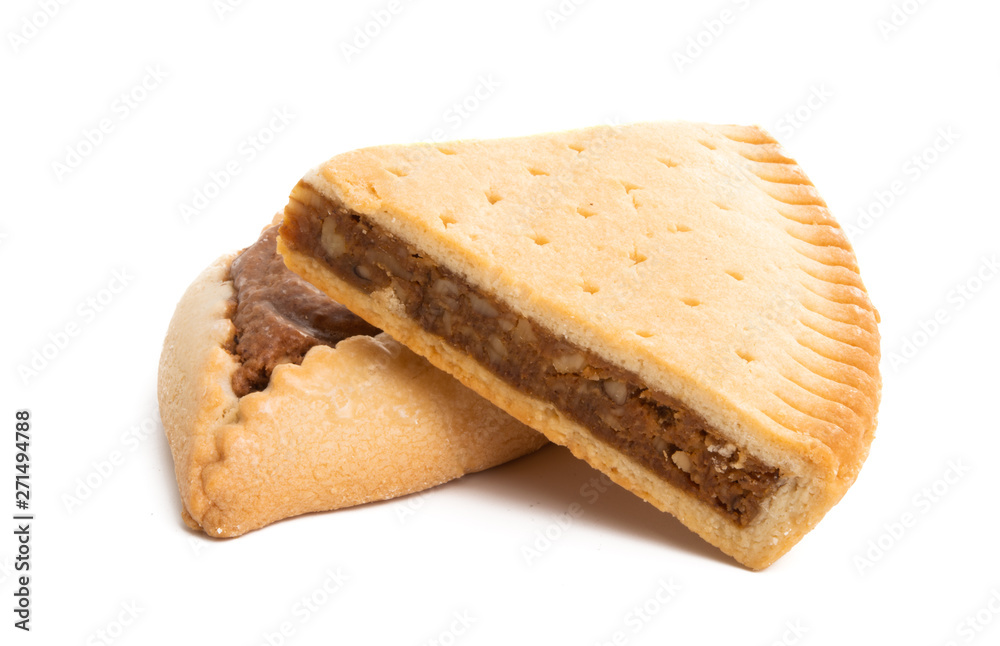 swiss nut cake isolated