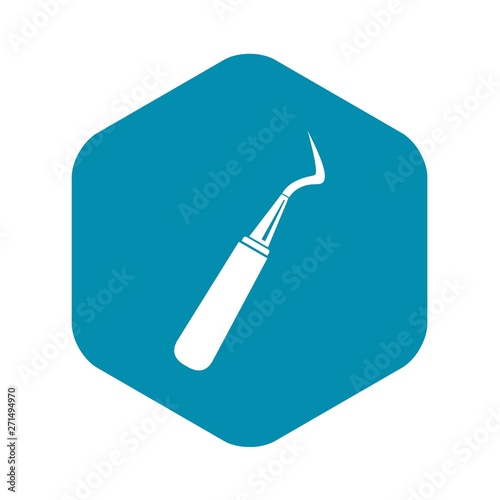 Dental probe icon. Simple illustration of dental probe vector icon for web