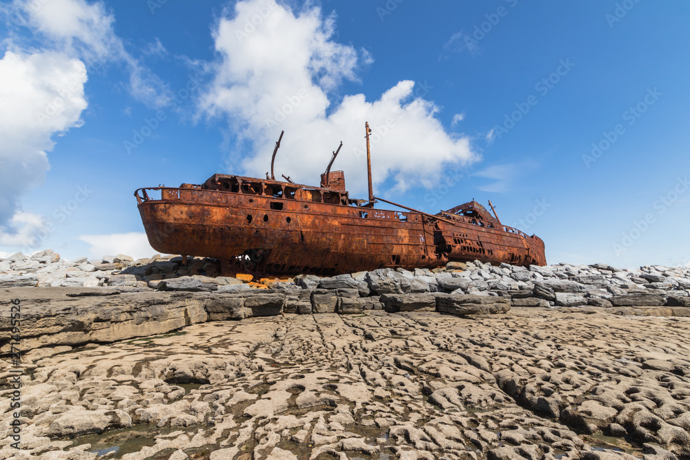 Plassey shipwreck on Inish Oirr of the Aran Islands