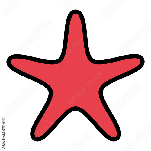 starfish animal shell isolated icon