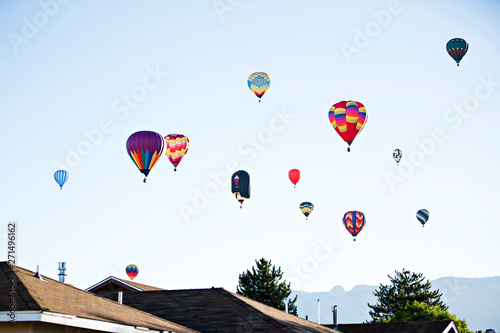 Colorful Hot Air Balloons Flying In Sky