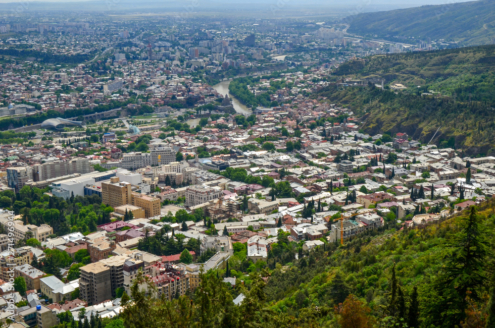 Panorama view of Tbilisi, capital of Georgia country