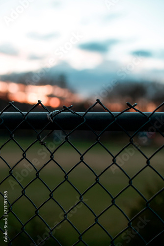 Fence at sunset 