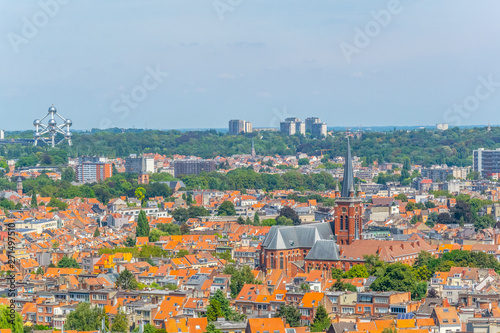 Fotografía Aerial view of Brussels from Koekelberg basilica in Belgium