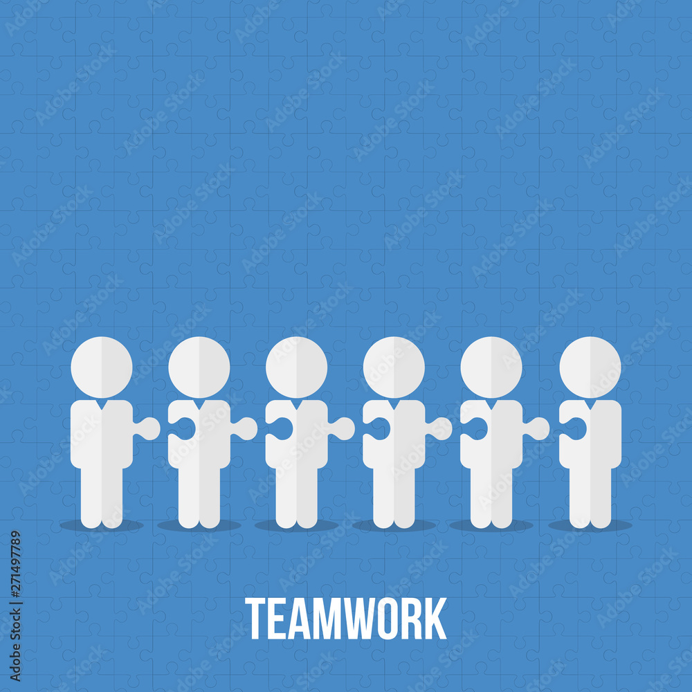 Teamwork. Business teamwork and partnership concept vector symbol. Idea of cooperation and collaboration.