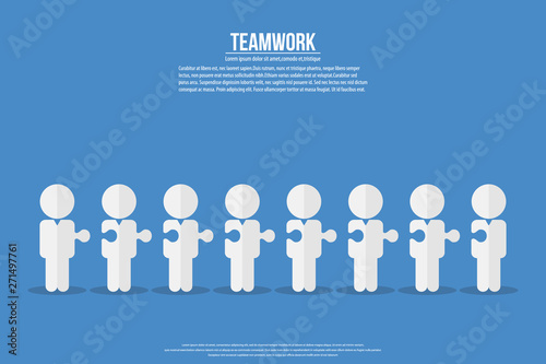Teamwork. Business teamwork and partnership concept vector symbol. Idea of cooperation and collaboration.