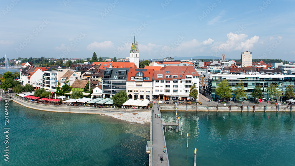 Obraz premium Bodensee, Friedrichshafen, Stadtpanorama (Deutschland)