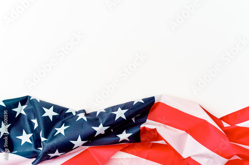 Developing in wind flag of America