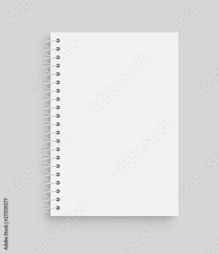 Realistic vector notebook. Front view. - stock vector.