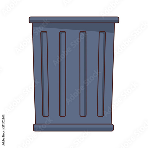 trash can icon cartoon isolated