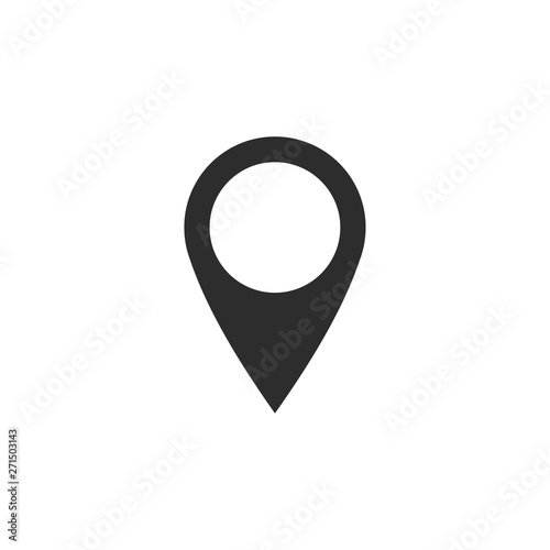 Free Download Pin flat point logo vector illustration. Gps pointer mark. Location map icon on white background - GFXLoad