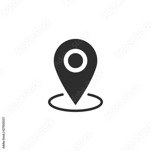 Free Download Pin flat point logo vector illustration. Gps pointer mark. Location map icon on white background - GFXLoad