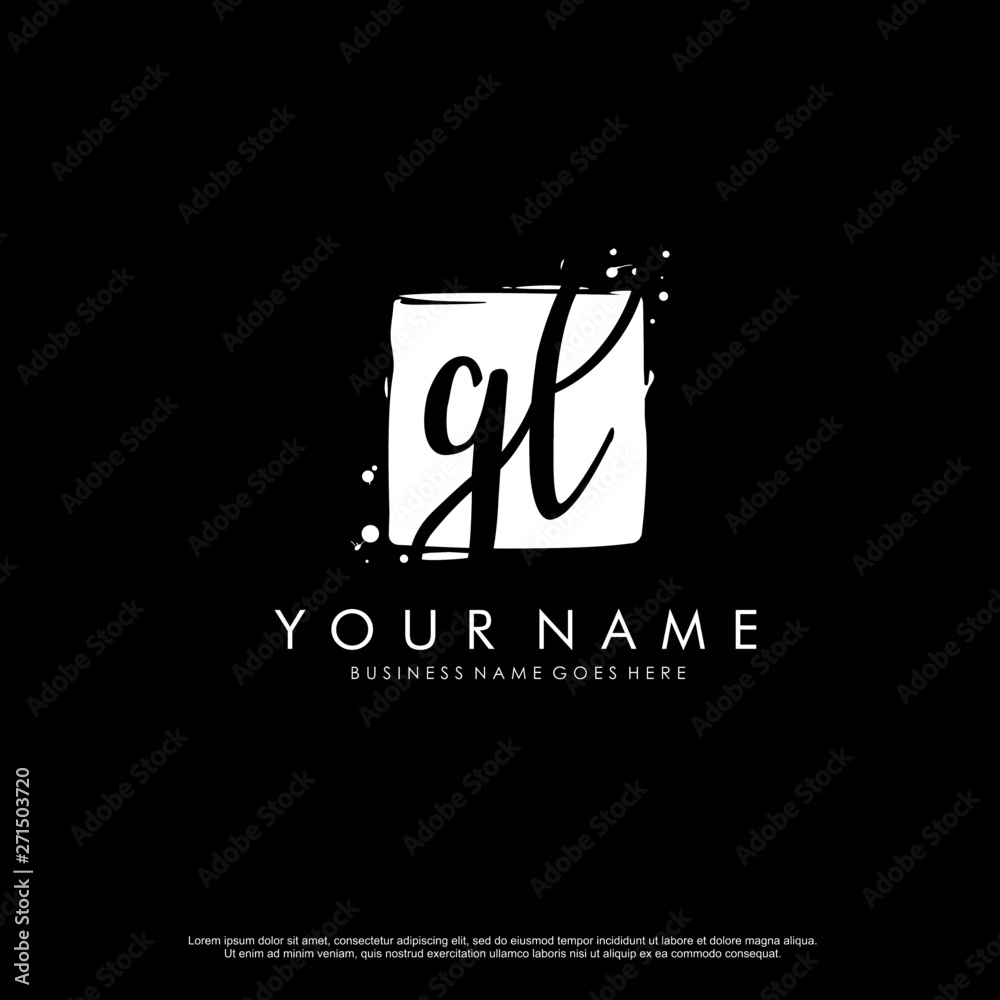 G L GL initial square logo template vector G L GL initial square logo template vector
