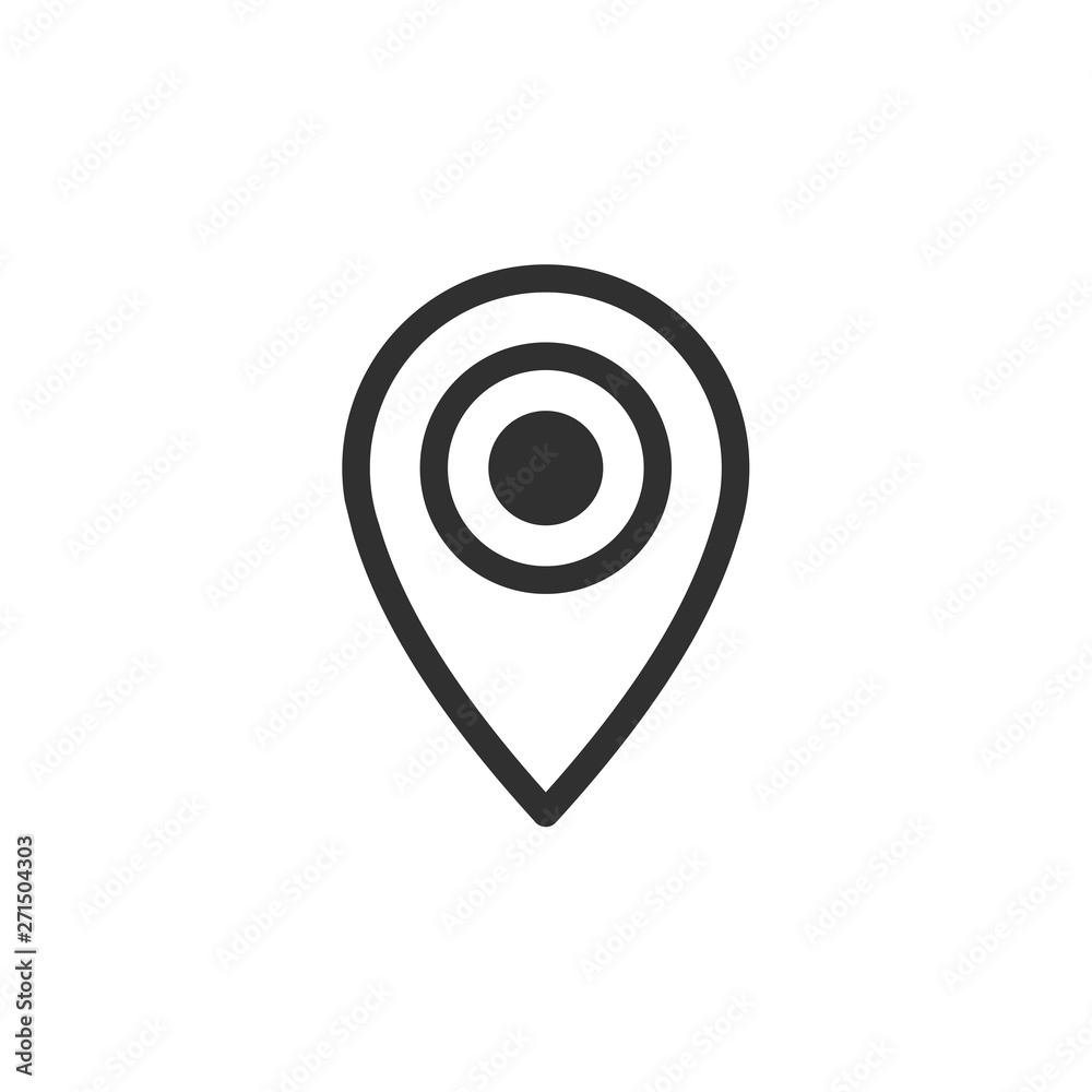 Thin line google map. Pin point logo vector illustration. Gps pointer mark. Location icon on white background Thin line google map. Pin point logo vector illustration. Gps pointer mark. Location icon on white background