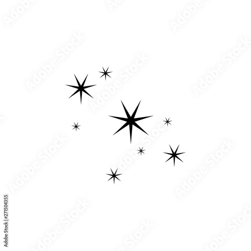 Design of clean icon. Vector illustration isolated on white bacground. Star on the sky