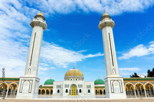 Facade of Bourguiba Mausoleum in Monastir, Tunisia