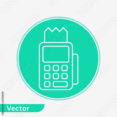 Pos terminal vector icon sign symbol